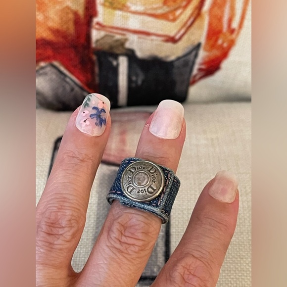 ⭐️COA⭐️👖RaRe CHRISTIAN DiOR Denim Snap-Ring⭐️Oh So HaUtE aNd So FuN⭐️Comes w/COA - Picture 7 of 14